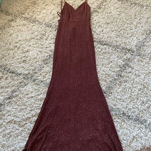 Elegant Brown Evening Gown
